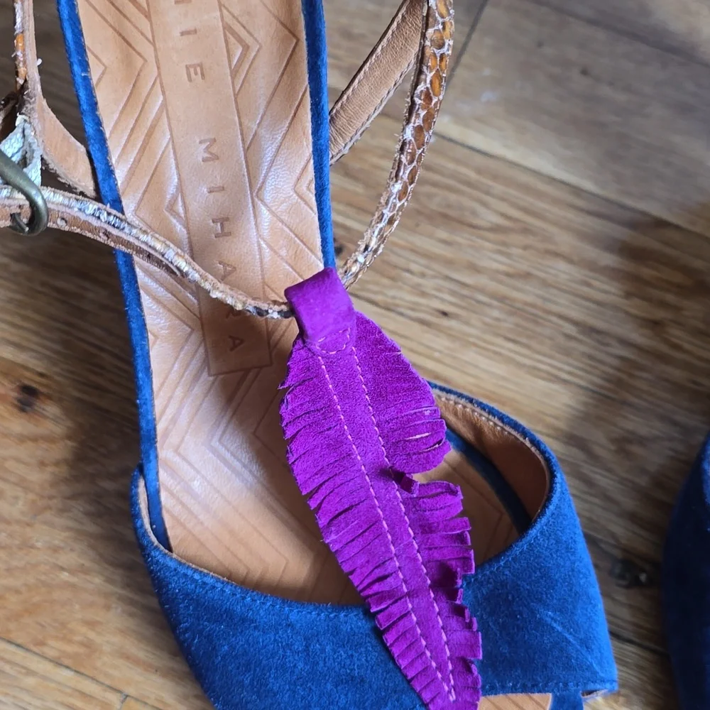 Chie Mihara Blue and Pink Heeled Shoes - Picture 3 of 9